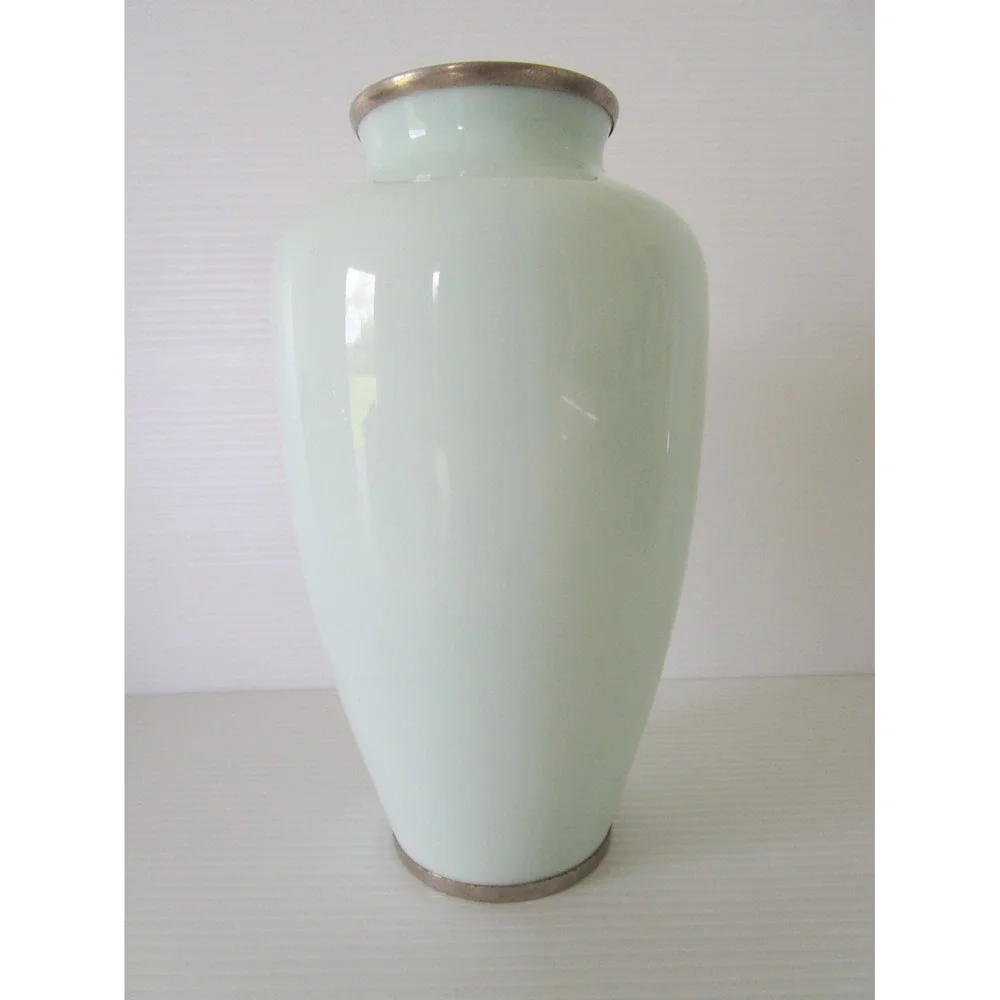 Japanese Cloisonné Vase Bird & Blossom Floral Motif 7.25
